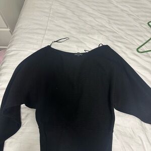 Dynamite Black Women’s Wide Neck Knit Sweater